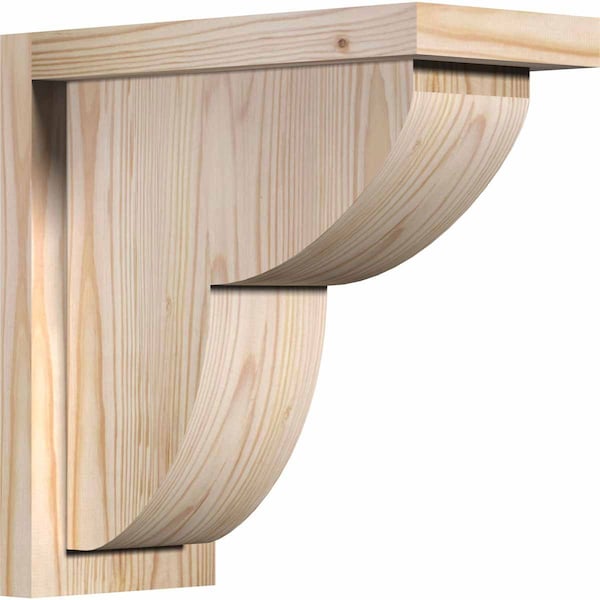 Ekena Millwork Crestline Smooth Corbel w/Backplate, Douglas Fir, 5 1/2"W x 12"D x 12"H COR06X12X12CRE01SDF - main